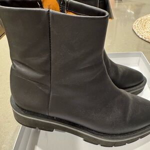 Clergerie Black Leather Ankle Booties